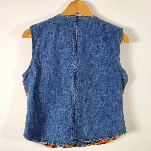 Vintage Denim Patchwork Vest - Picture 2 of 5